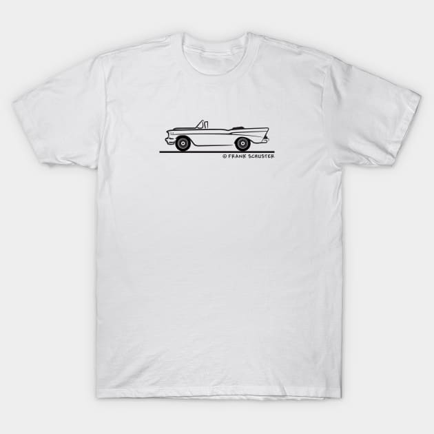 1957 Chevrolet Convertible 2-10 Bel Air T-Shirt by PauHanaDesign